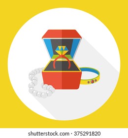 diamond ring flat icon