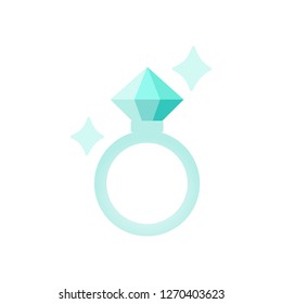 Diamond Ring. Hand drawn illustration of diamond ring. Drawn in Illustrator with charcoal brush
