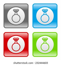 Diamond ring icon