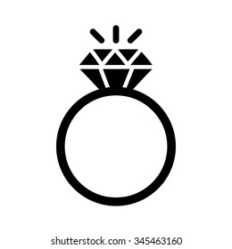 Diamond Ring Icon Stock Vector (Royalty Free) 345463160 | Shutterstock