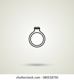 Diamond ring icon.