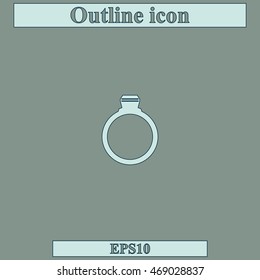 Diamond ring icon.