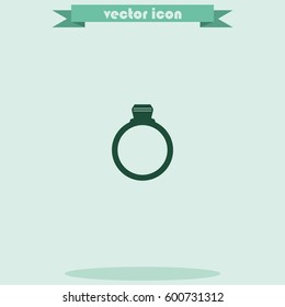 Diamond ring icon.