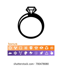 Diamond ring icon