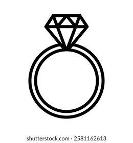 Diamond ring icon Art design illustration