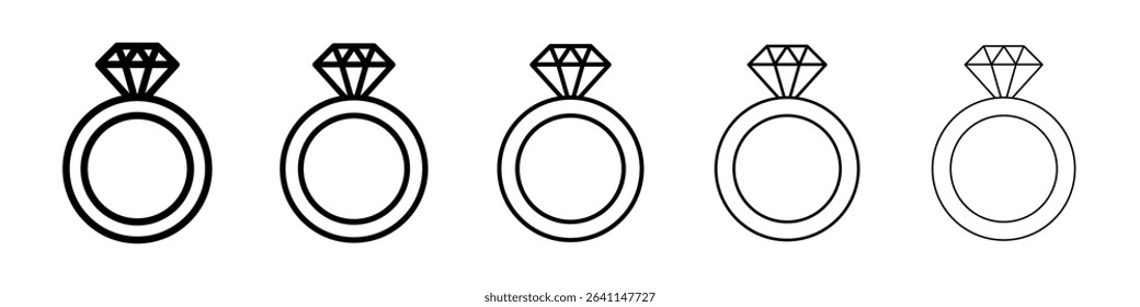Diamond ring icon concept. graphic design, logo, Web, UI.
