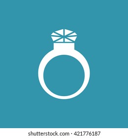 Diamond Ring Icon. Eps-10.
