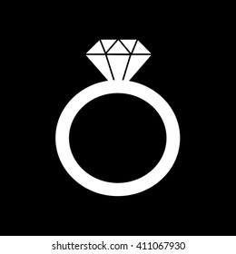 Diamond ring icon Illustration design