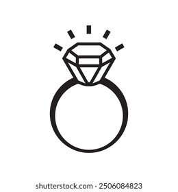 diamond ring icon illustration element design