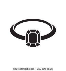 Diseño de elemento de ilustración de icono de anillo de diamante