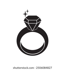 diamond ring icon illustration element design