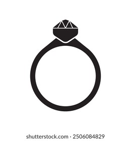 Diseño de elemento de ilustración de icono de anillo de diamante