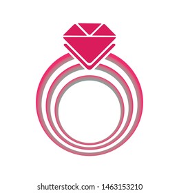 diamond ring icon logo design