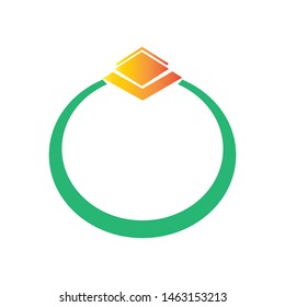 diamond ring icon logo design