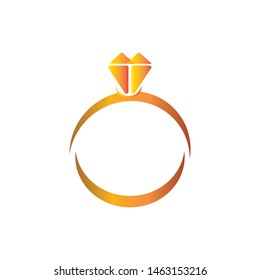 diamond ring icon logo design