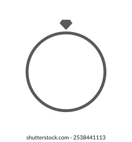 diamond ring icon logo design template