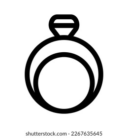 icono de anillo de diamante o logotipo símbolo de signo aislado ilustración vectorial de alta calidad estilo negro iconos vectoriales
