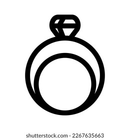 diamond ring icon or logo isolated sign symbol vector illustration - high quality black style vector icons
