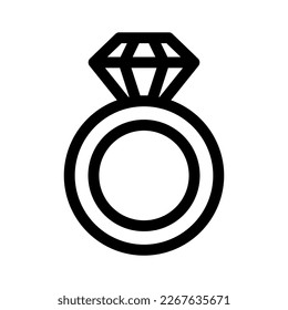 icono de anillo de diamante o logotipo símbolo de signo aislado ilustración vectorial de alta calidad estilo negro iconos vectoriales
