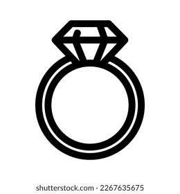 icono de anillo de diamante o logotipo símbolo de signo aislado ilustración vectorial de alta calidad estilo negro iconos vectoriales
