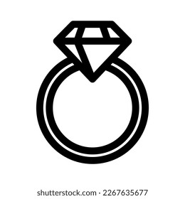 icono de anillo de diamante o logotipo símbolo de signo aislado ilustración vectorial de alta calidad estilo negro iconos vectoriales
