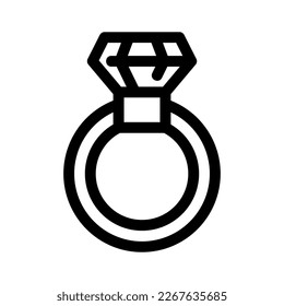 icono de anillo de diamante o logotipo símbolo de signo aislado ilustración vectorial de alta calidad estilo negro iconos vectoriales
