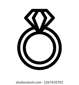 diamond ring icon or logo isolated sign symbol vector illustration - high quality black style vector icons
