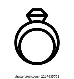 icono de anillo de diamante o logotipo símbolo de signo aislado ilustración vectorial de alta calidad estilo negro iconos vectoriales
