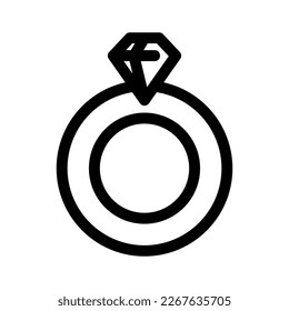 icono de anillo de diamante o logotipo símbolo de signo aislado ilustración vectorial de alta calidad estilo negro iconos vectoriales

