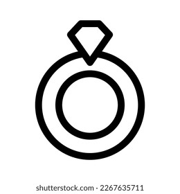icono de anillo de diamante o logotipo símbolo de signo aislado ilustración vectorial de alta calidad estilo negro iconos vectoriales
