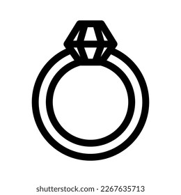 icono de anillo de diamante o logotipo símbolo de signo aislado ilustración vectorial de alta calidad estilo negro iconos vectoriales
