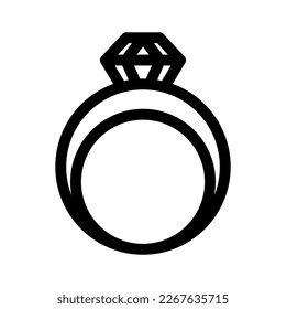 icono de anillo de diamante o logotipo símbolo de signo aislado ilustración vectorial de alta calidad estilo negro iconos vectoriales

