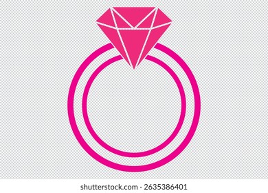 Diamond ring icon logo isolated EPS 10