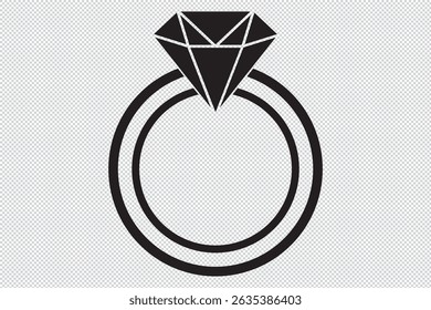 Diamond ring icon logo isolated EPS 10
