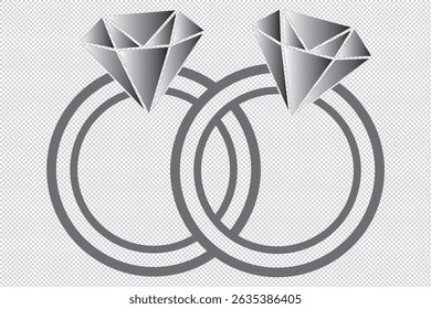 Diamond ring icon logo isolated EPS 10