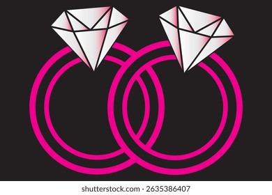 Diamond ring icon logo isolated EPS 10