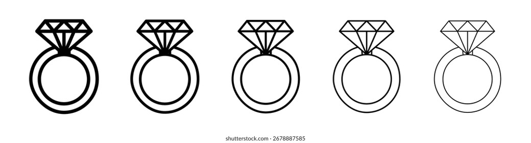 Diamantringsymbol für mobiles Konzept und Webdesign.