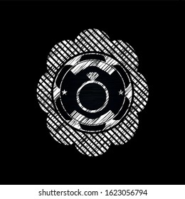 diamond ring icon on chalkboard, vector illustration, pretty design