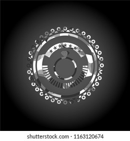 diamond ring icon on grey camo pattern