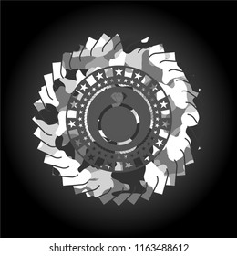 diamond ring icon on grey camo texture