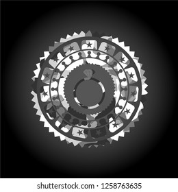 diamond ring icon on grey camouflage texture
