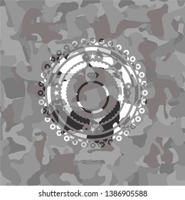 diamond ring icon on grey camo texture