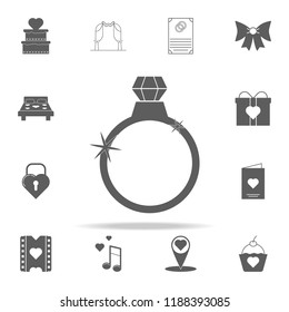 Diamond ring icon. Romance icons universal set for web and mobile