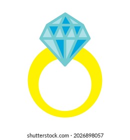 Diamantring-Symbol Lizenzfreie Vektordesign-Illustration