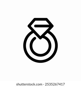 diamond ring icon sign vector