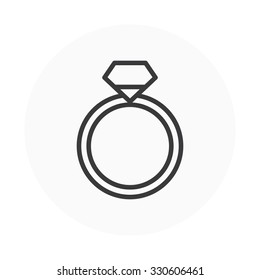 Diamond ring icon suitable for info graphics, websites and print media. Colorful Vector icon.
