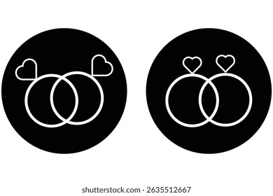 Diamond ring icon . Symbol of Love, Commitment, and Marriage.