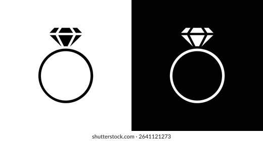 Diamond ring icon symbols. Vector illustration.