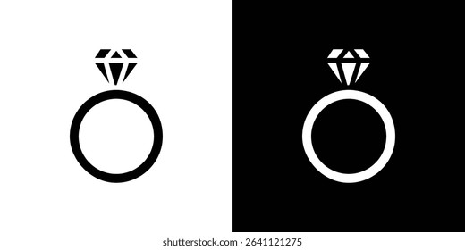 Diamond ring icon symbols. Vector illustration.