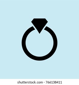 Diamond Ring Icon Vector